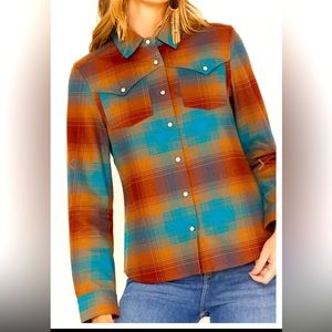 Idyllwind “Ombre Plaid” collared shirt